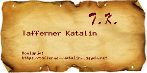 Tafferner Katalin névjegykártya