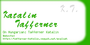 katalin tafferner business card